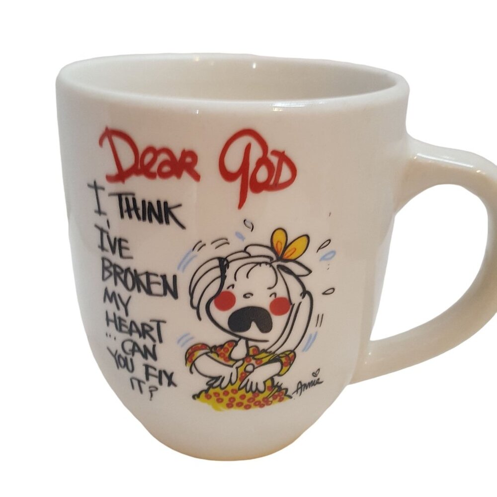 Dear God I think I've Broken My Heart. Can you fix it? Coffee Mug Annie Timeout